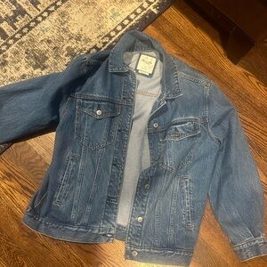 Abercrombie oversized dark denim jacket XS- new without tags